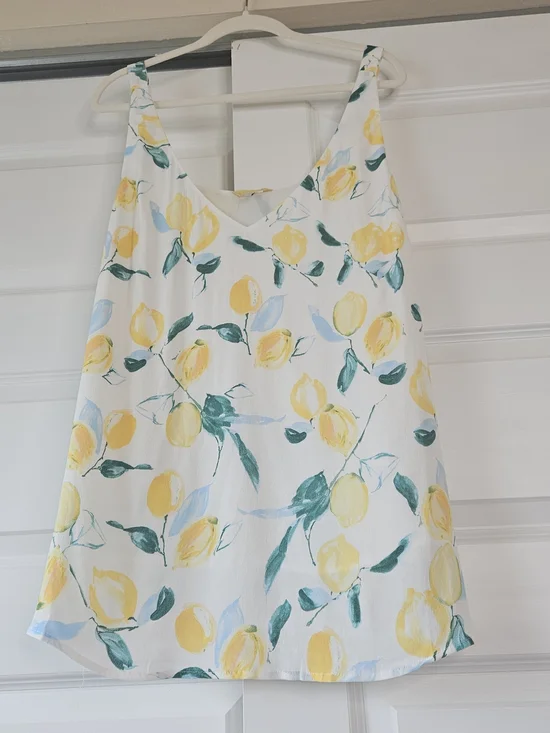 Joules Kyra Cami Top - Lemon Tree Print - Size 16 - Picture 3 of 8